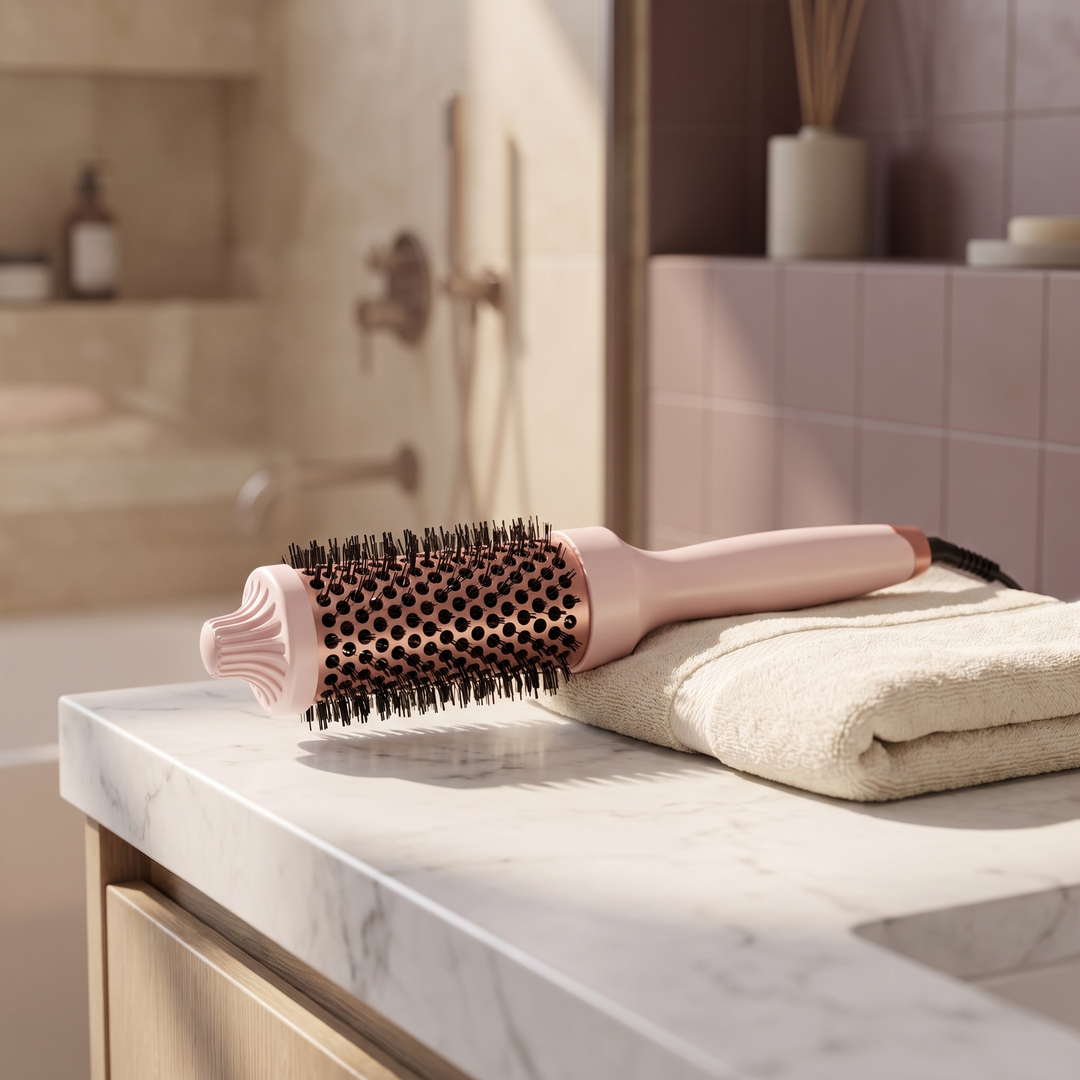 Aurelle | Ionic Thermal Blowout Brush, 1.5 Inch Round Hot Air Styler for Volume, Smoothing and Frizz Control