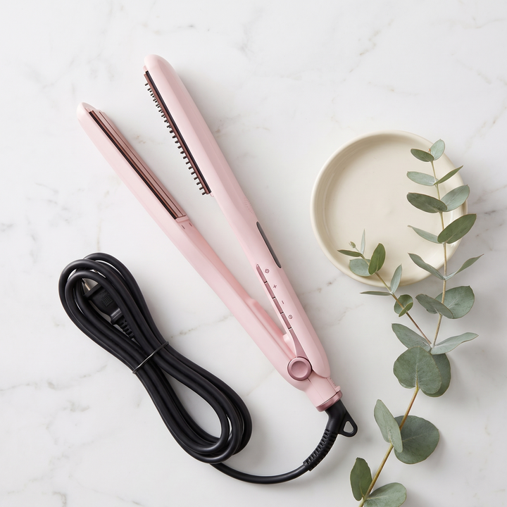 Lumira | Ionic Steam Flat Iron with Titanium Plates and Detachable Comb for Silk Press Straightening