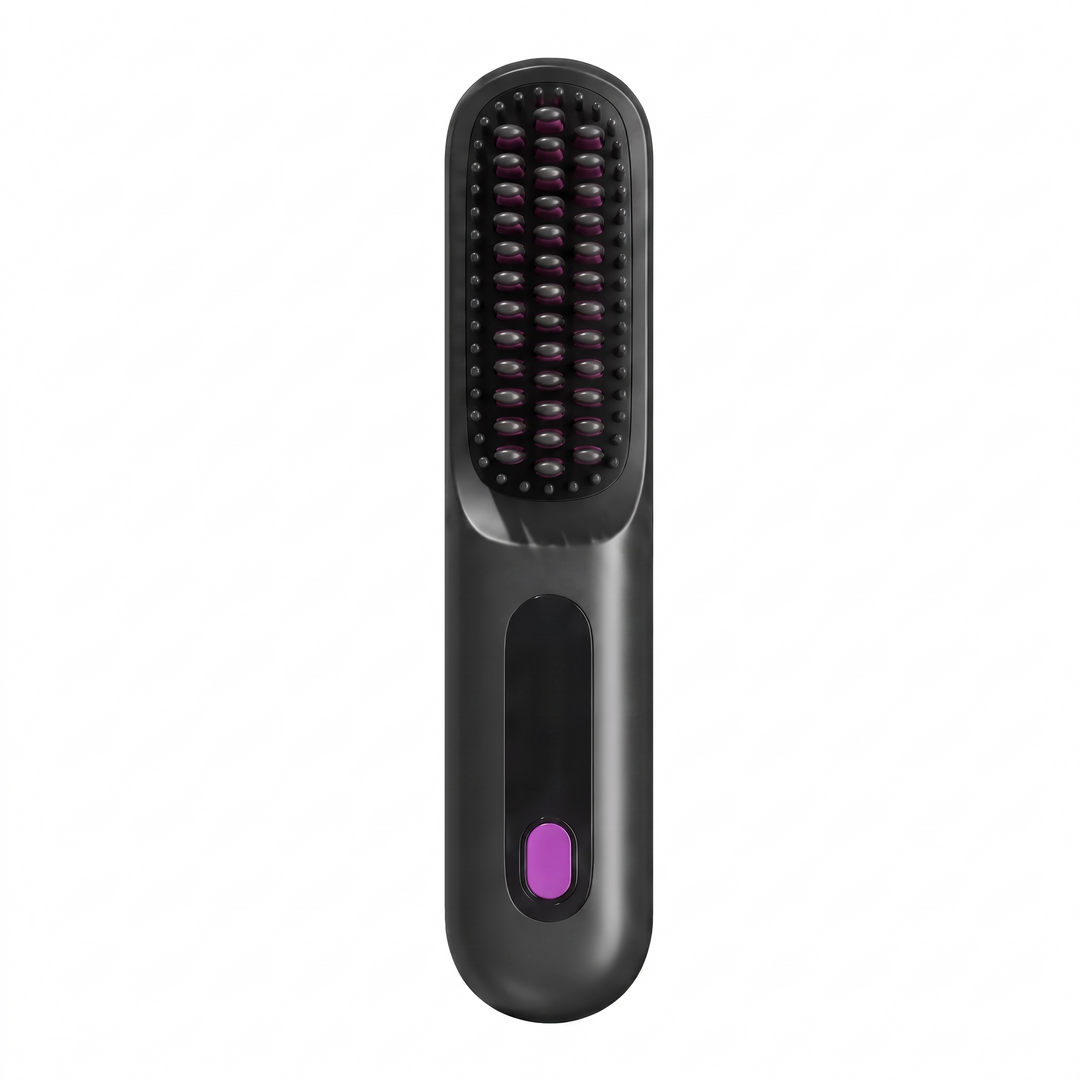 Neve | Portable Hair Straightener Brush, Compact Cordless Ready Mini Styler for Travel and Touch Ups