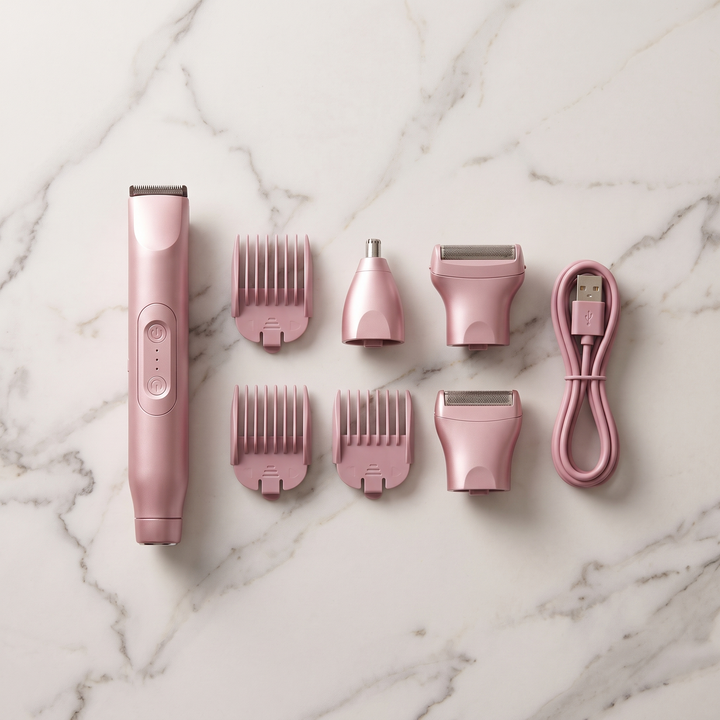 Vella | 3 in 1 Electric Grooming Trimmer, Rechargeable Painless Razor for Face, Brows, Bikini Line and Nose