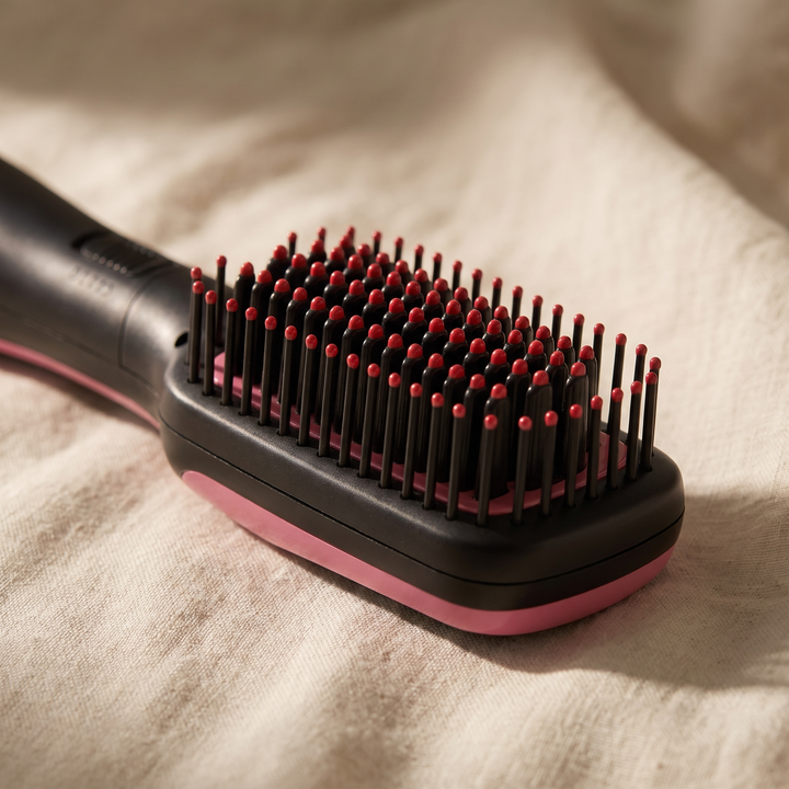 Odette Ionic Ceramic Straightening Brush Fast Heat Anti Frizz Hair Styler for Smooth Everyday Hair