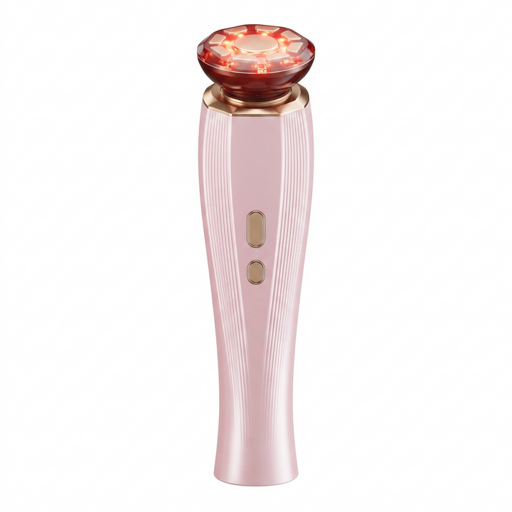 Aveline 3 in 1 Red Light Face and Neck Device Warm Massage Beauty Tool for Firmer Looking Skin at Home