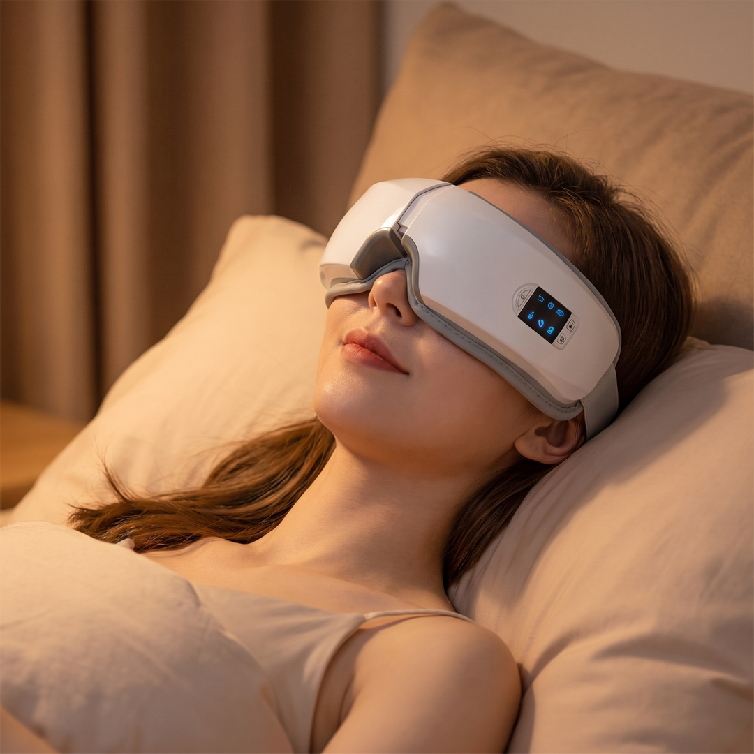 Sereva 4D Smart Eye Massager Heated Air Pressure Relaxation Mask with Bluetooth Music for Tired Eyes and Screen Fatigue