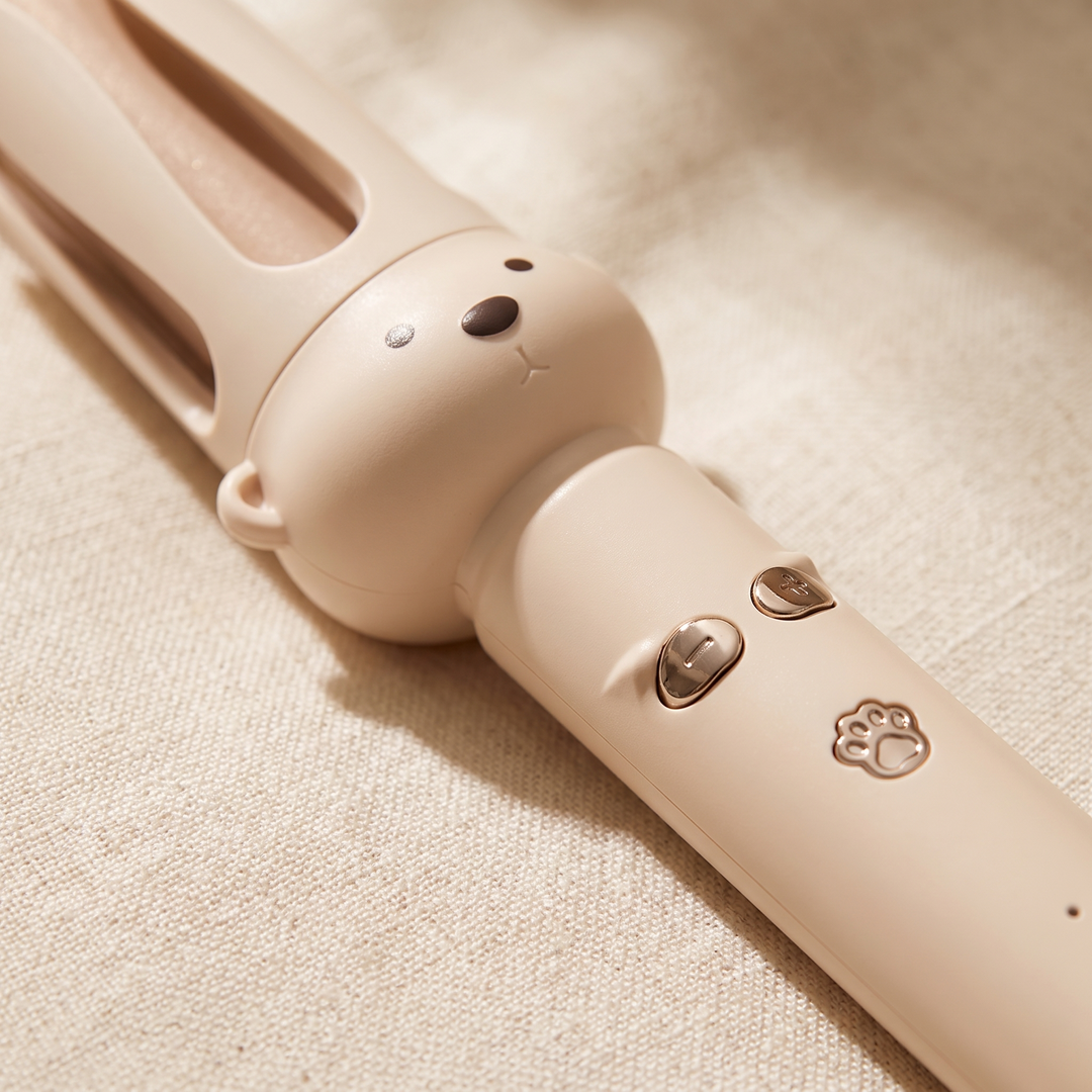 Maren 28mm Automatic Rotating Curling Wand Dual Voltage Ceramic Anti Scald Beach Wave Curler for Travel and Every Hair Type