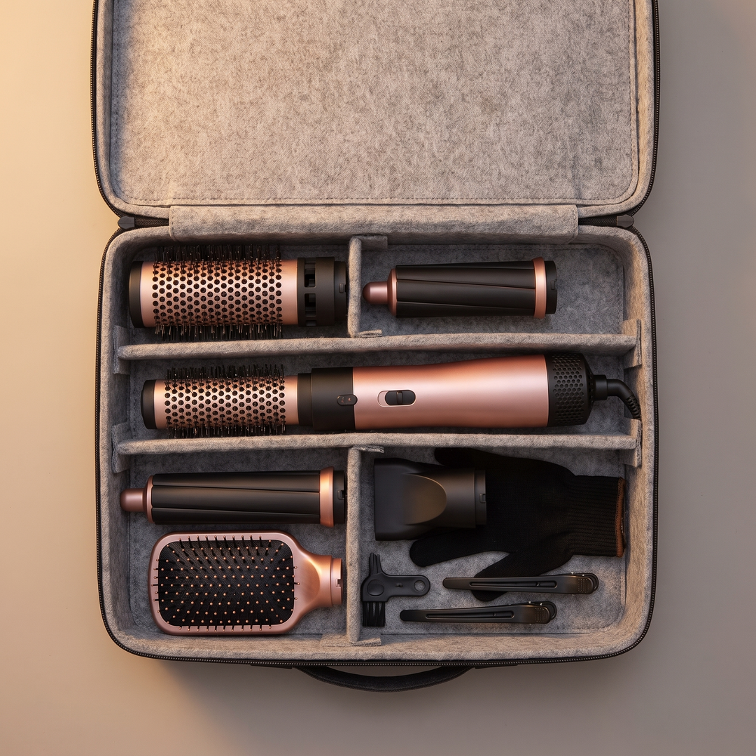 Juno 5 in 1 Air Styler Low Heat Ionic Hair Styling System with Storage Case for color Treated and Fine Hair
