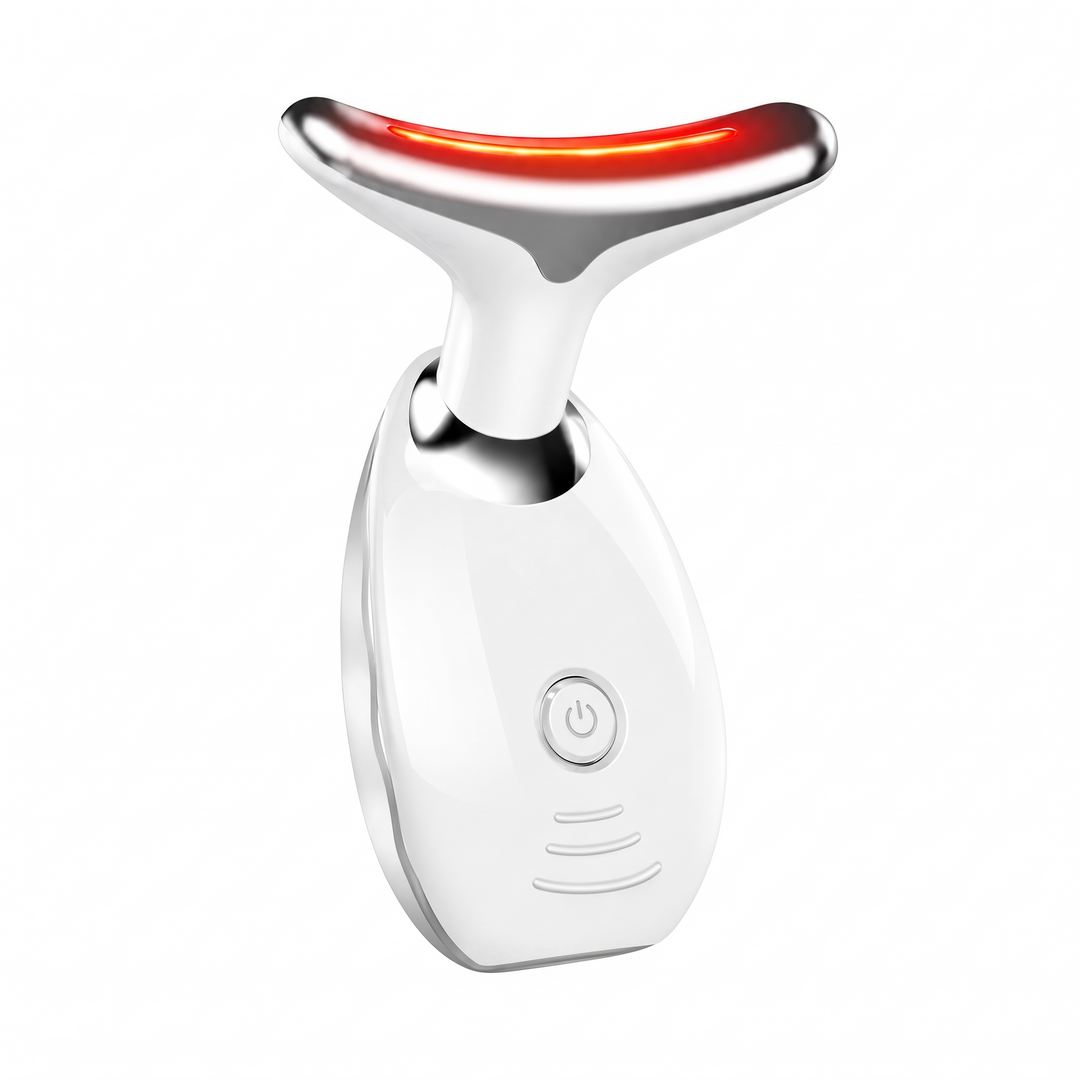 Aveline Spectrum Multi color LED Face and Neck Device Rechargeable Handheld Light and Vibration Beauty Tool for Daily Home Use