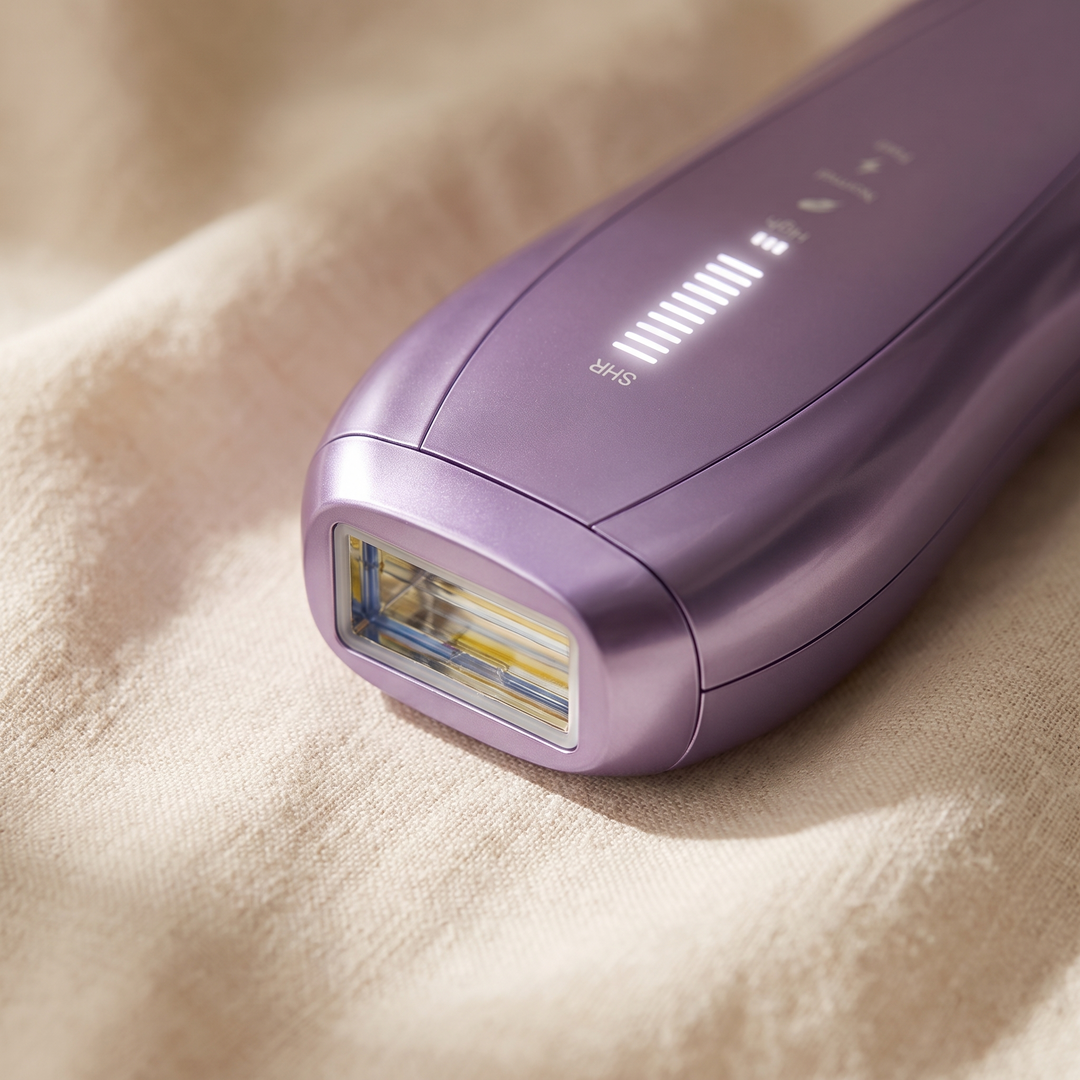 Lune At Home IPL Hair Removal Device with Ice Cooling Head Adjustable Intensity Levels for Legs Arms Underarms and Face