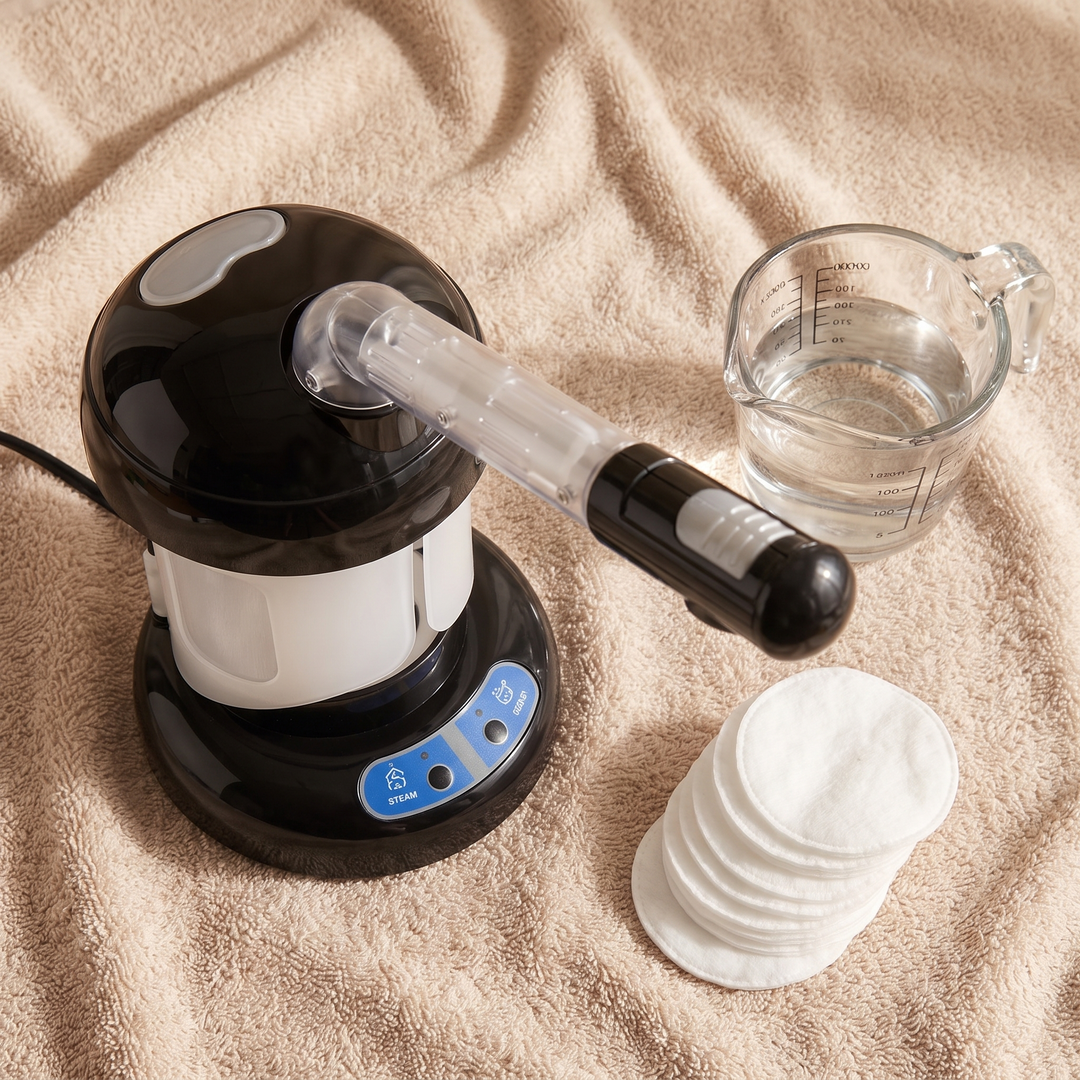 Isla Nano Ionic Facial Steamer with Extendable Arm Warm Mist Home Spa Steamer for Cleansing Prep and Congested Skin