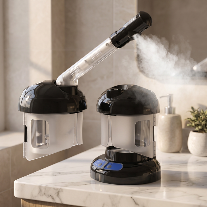 Isla Nano Ionic Facial Steamer with Extendable Arm Warm Mist Home Spa Steamer for Cleansing Prep and Congested Skin