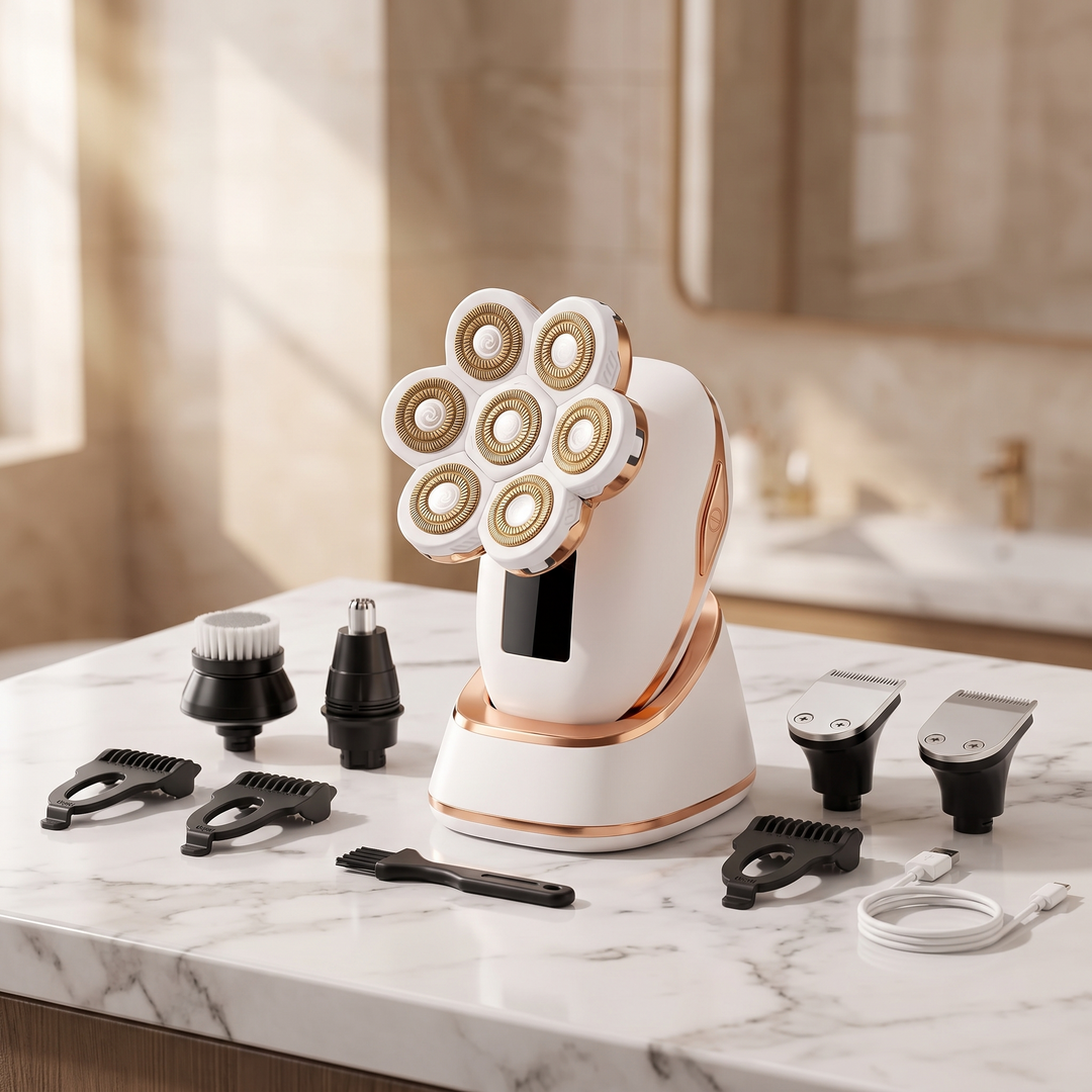 Vella Complete 5 in 1 Electric Body Shaver for Women Wet and Dry Rechargeable Trimmer for Legs Arms Underarms and Bikini Line