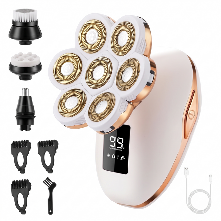Vella Complete 5 in 1 Electric Body Shaver for Women Wet and Dry Rechargeable Trimmer for Legs Arms Underarms and Bikini Line