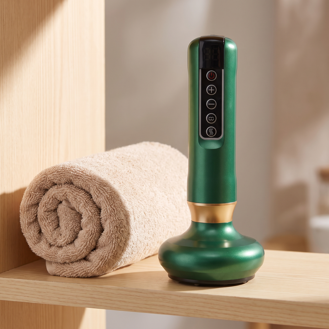 Nira Electric Cupping Massager Rechargeable Handheld Suction and Heat Device with 12 Levels for Arms Legs Back and Body