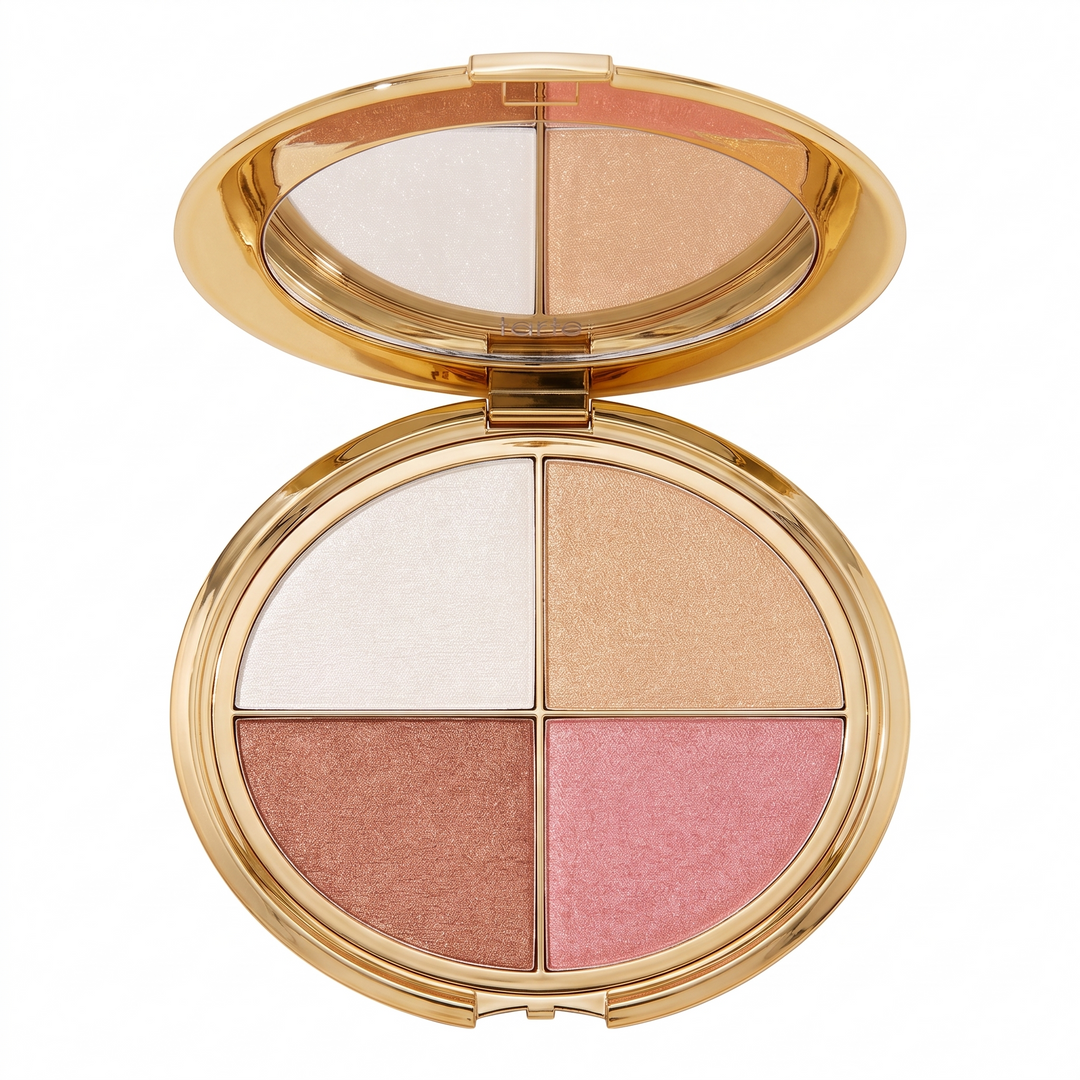 Liora Glow Wardrobe Highlighting Palette Pressed Shimmer and Satin Shades for Eyes and Cheeks in One Compact