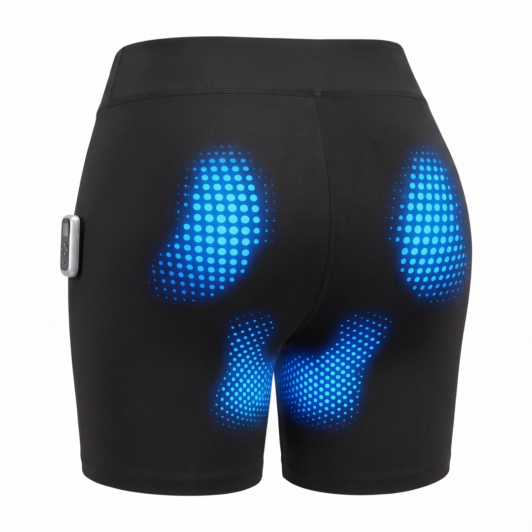Nera Shorts Wearable EMS Toning Shorts with Detachable Control Unit Rechargeable Low Frequency Pulse Trainer for Home Use