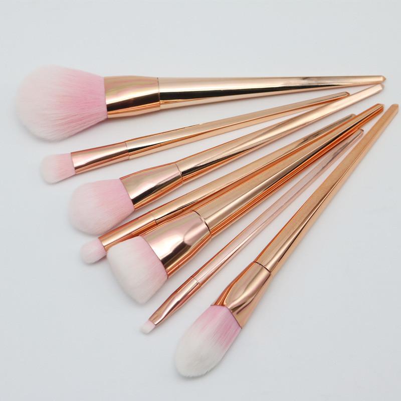 Rose Gold Contour Makeup Brushes - 7 Piece Set | Bowlift