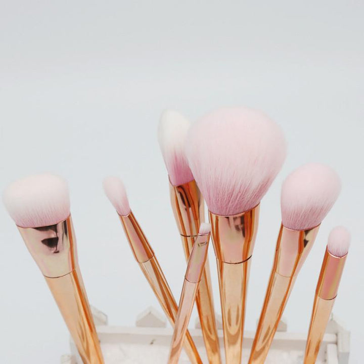 Rose Gold Contour Makeup Brushes - 7 Piece Set | Bowlift