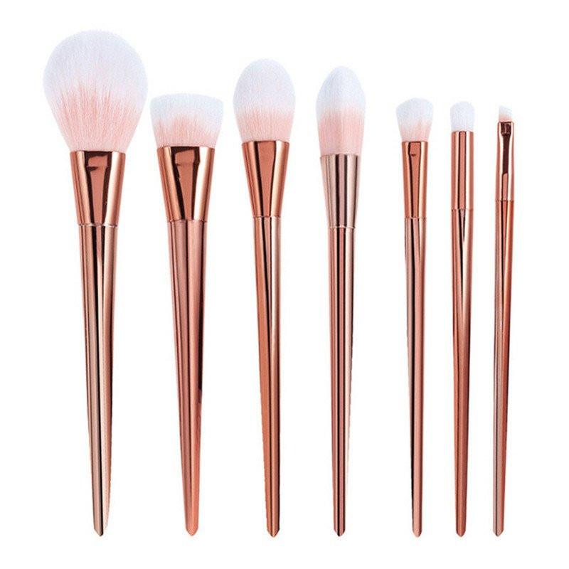 Rose Gold Contour Makeup Brushes - 7 Piece Set | Bowlift